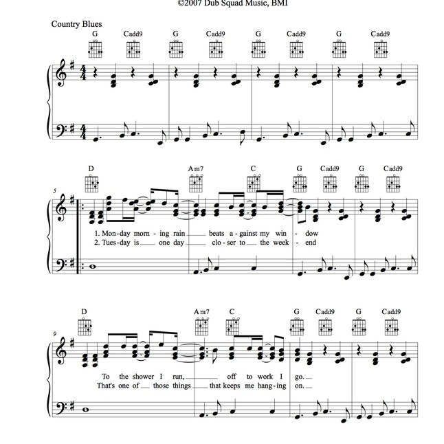 Sheet Music: Peace of Mind
